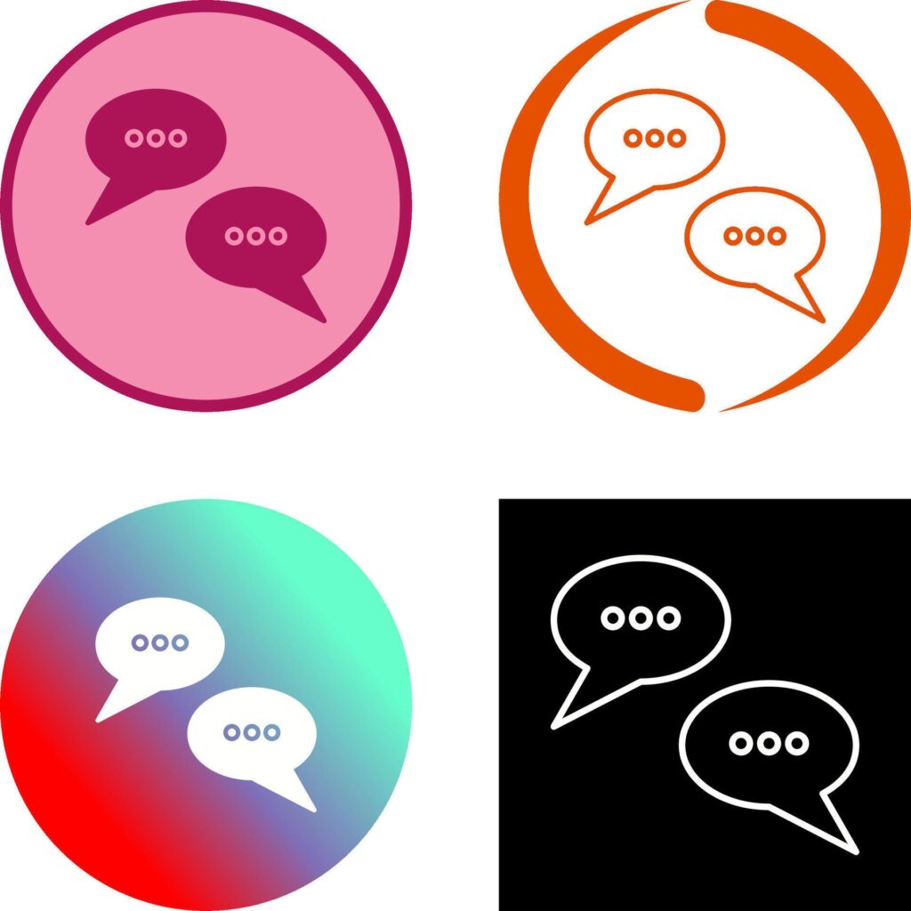 Conversation Bubbles Icon Design Stock Free