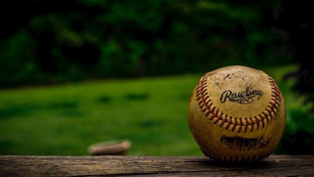 Closeup Vintage Baseball Stock Free