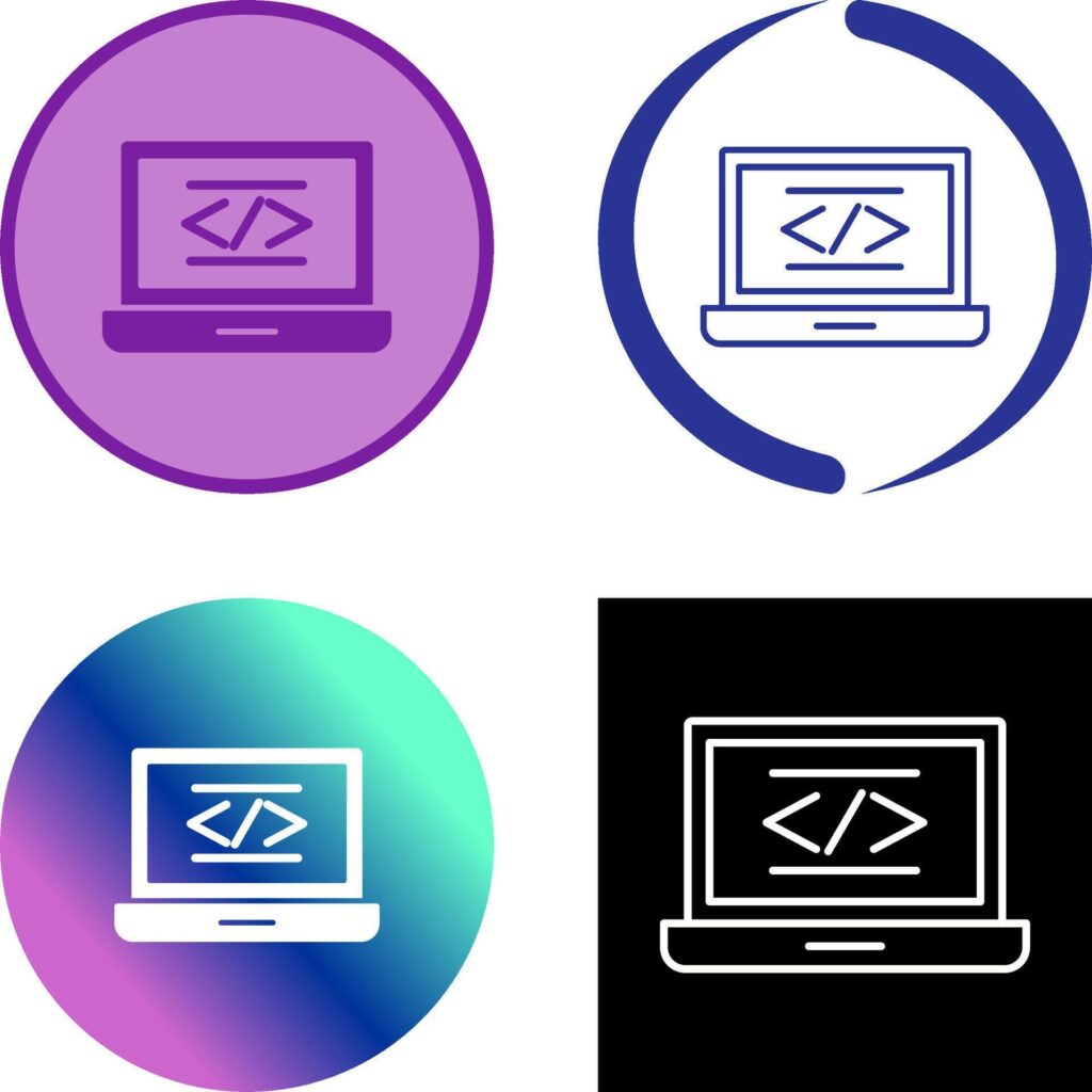 Coding Icon Design Stock Free