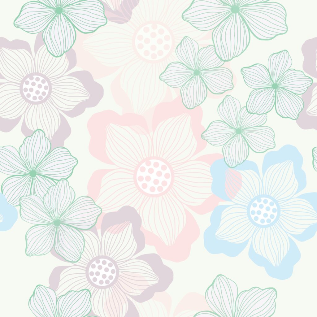 Flowers seamless pattern Free Vector