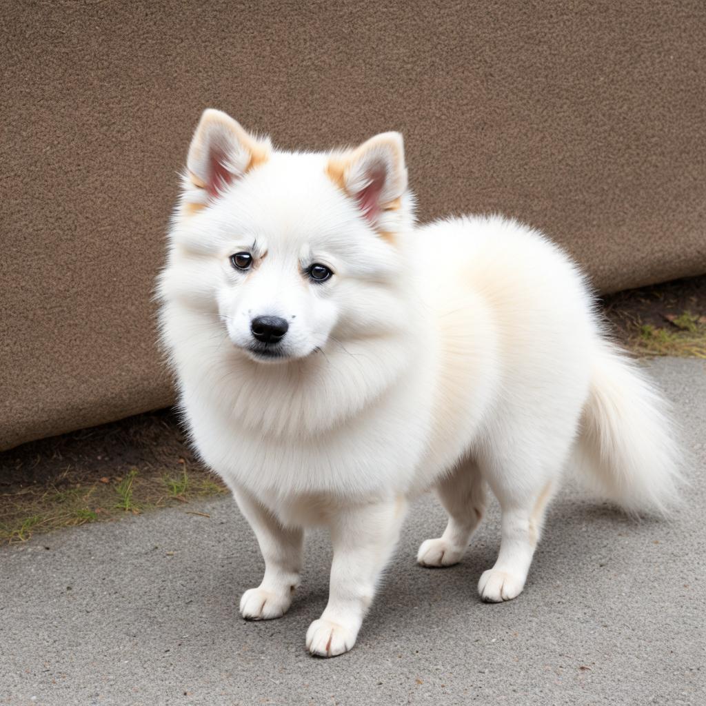 Japanese spitz dog with by @ai_generated