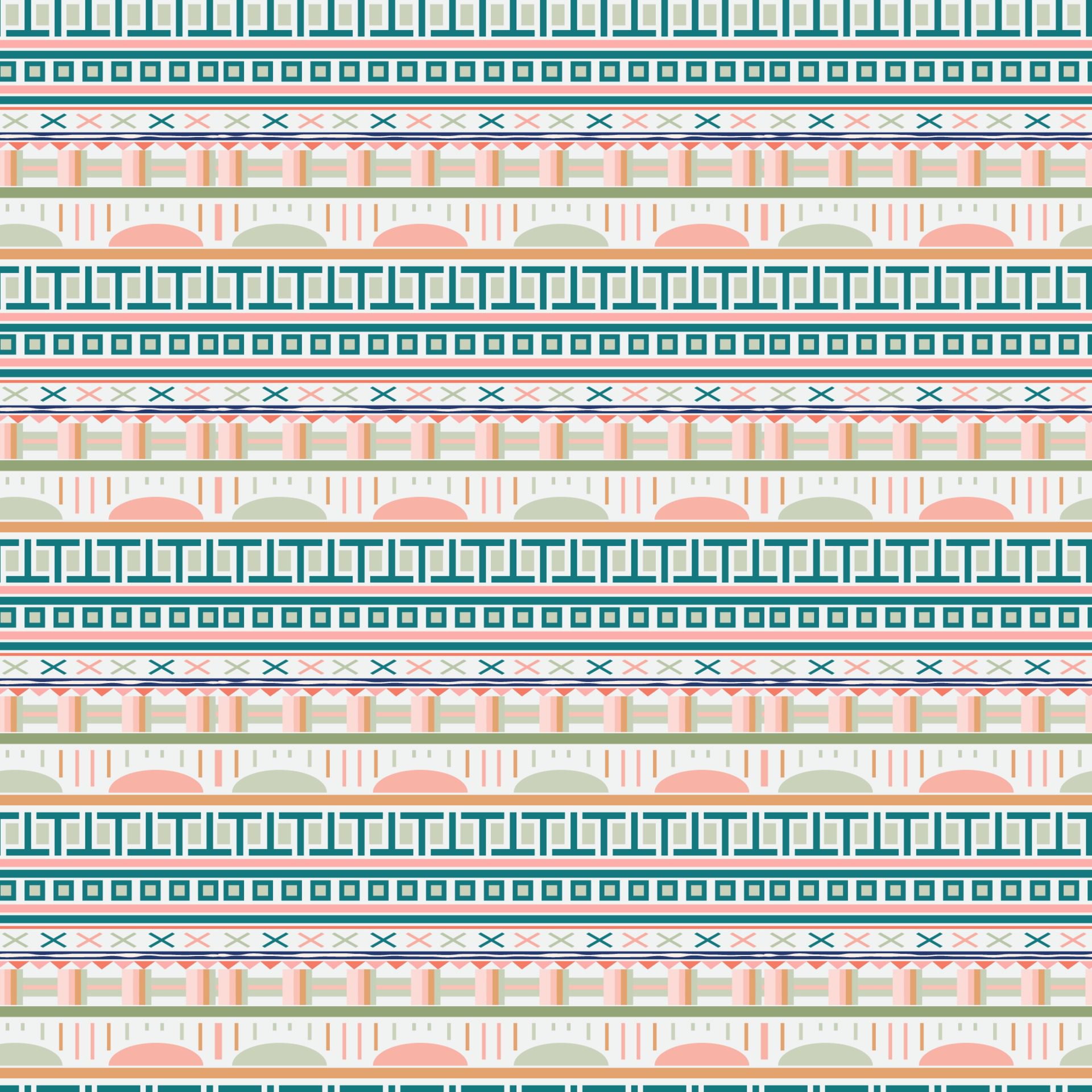 Cute ethnic seamless pattern colorful feminine background Free Vector