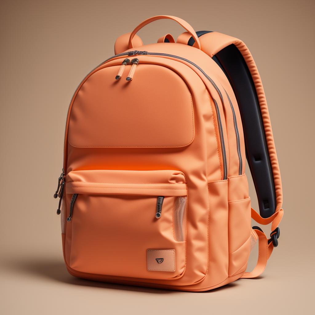 Dreamy backpack in orange by @ai_generated