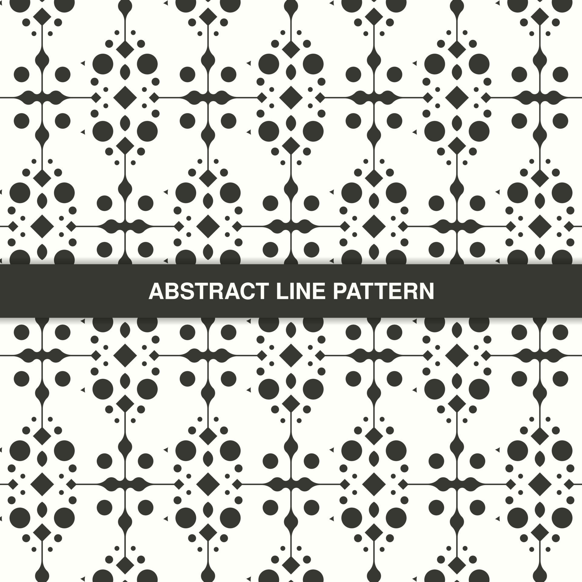 flat ornament line pattern design Free Vector