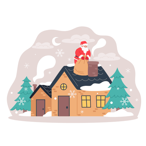 Santa, santa claus, winter illustration