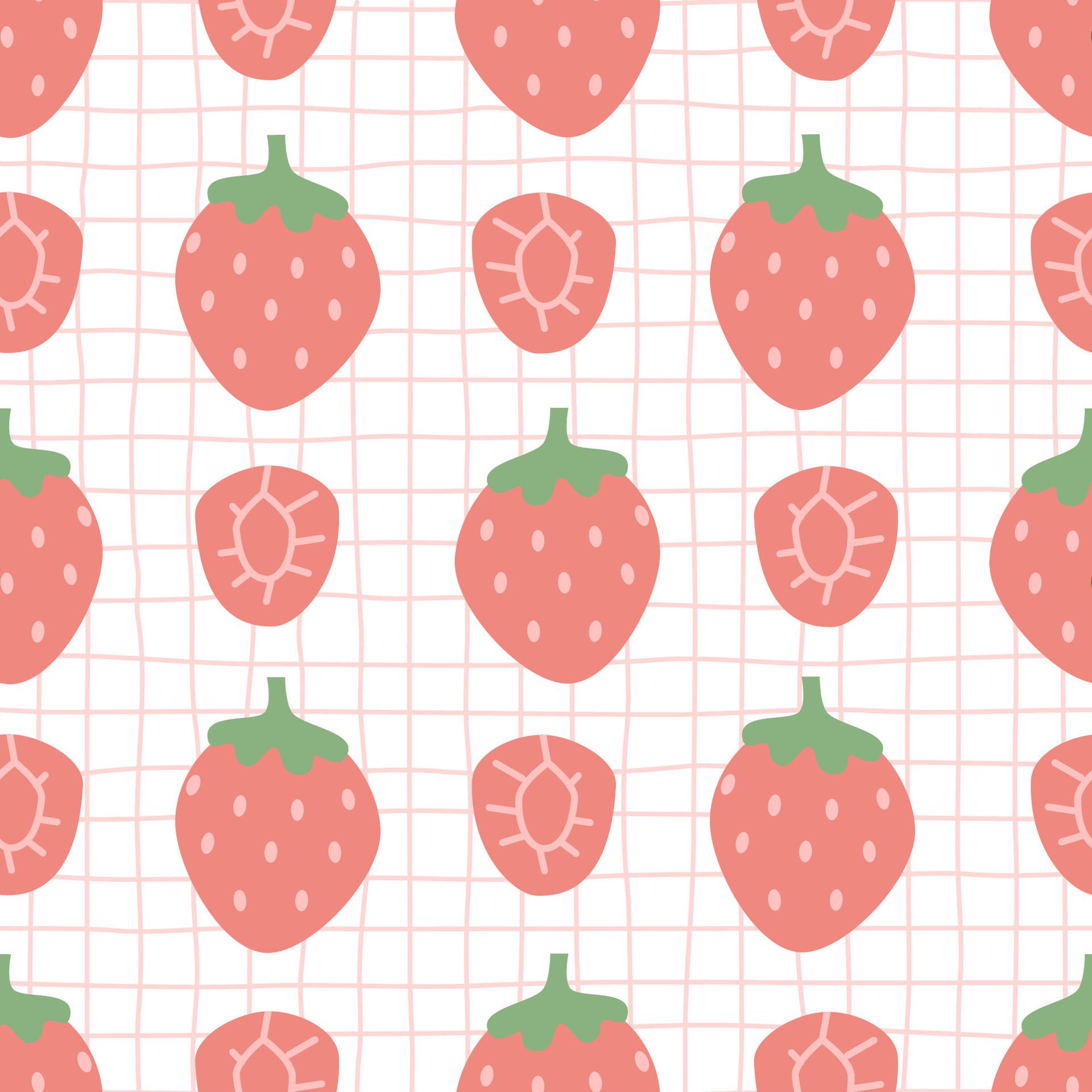 Seamless pattern with strawberry fruit Free Vector