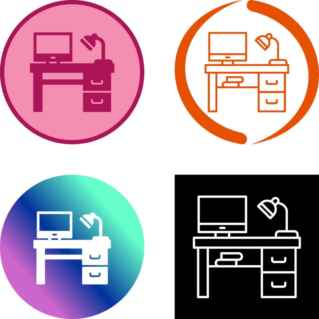 Desk Icon Design Stock Free