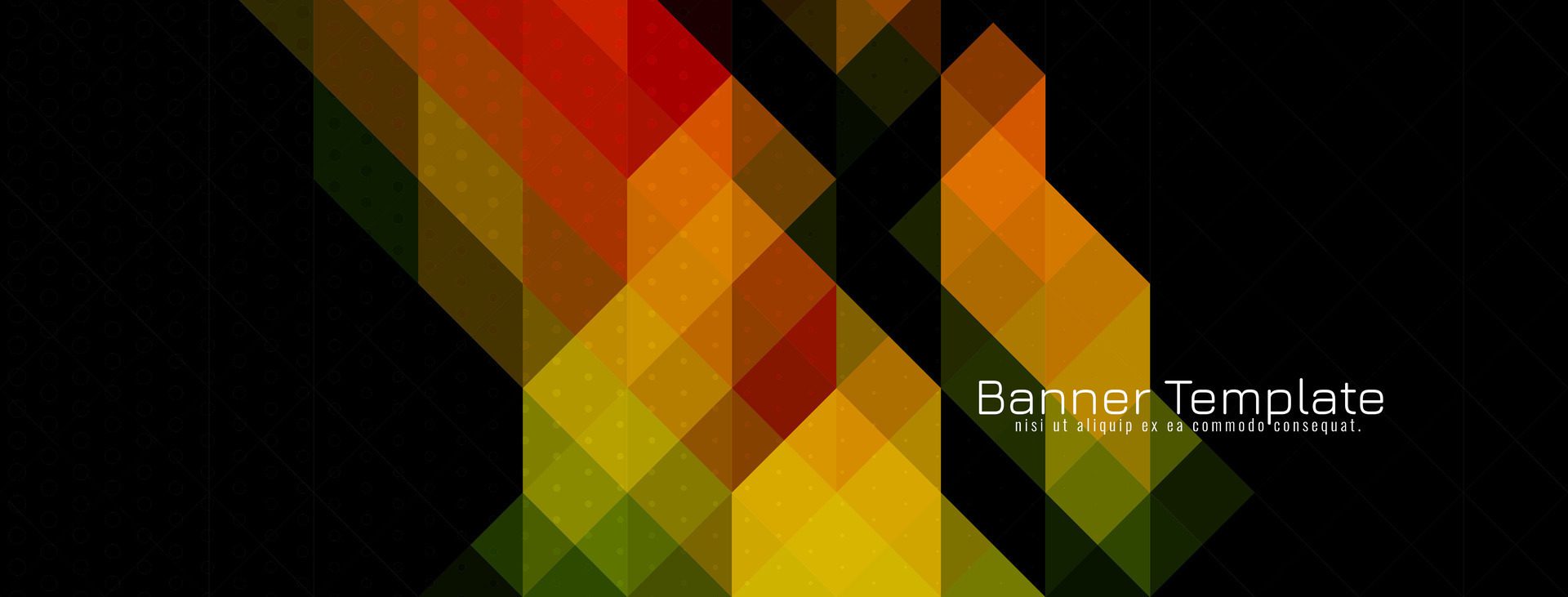 Abstract triangular pattern mosaic design colorful banner Free Vector