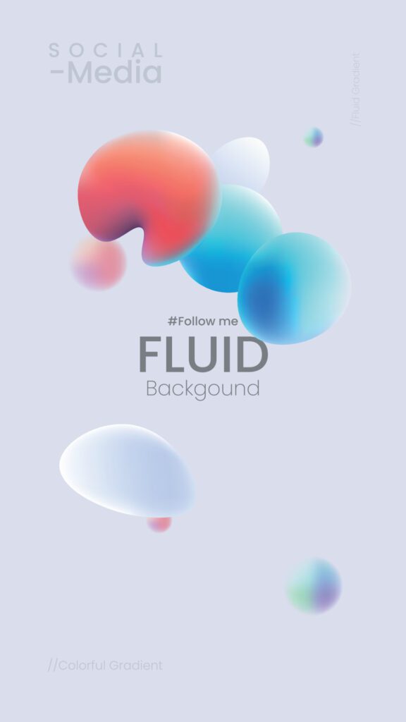 Abstract gradient background with fluid shapes Free Vector