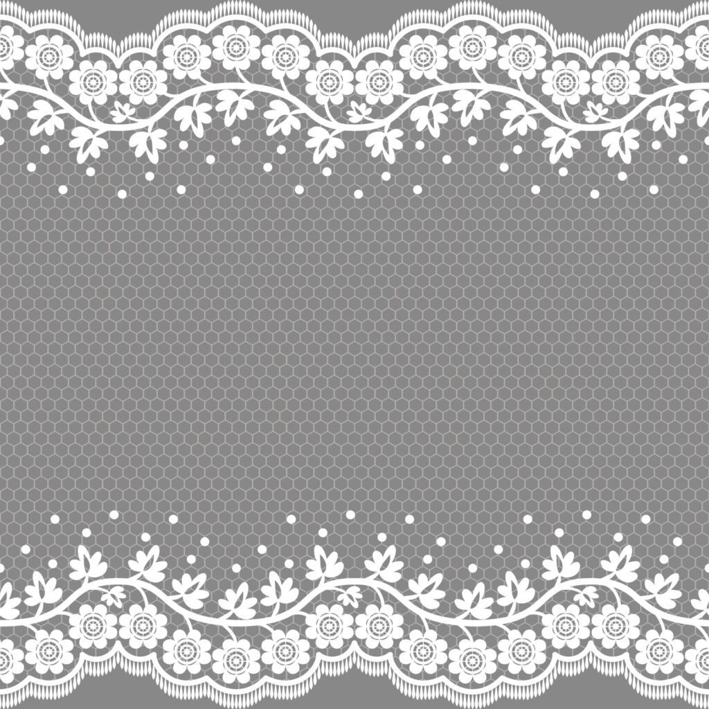 Lace seamless pattern with flowers Free Vector