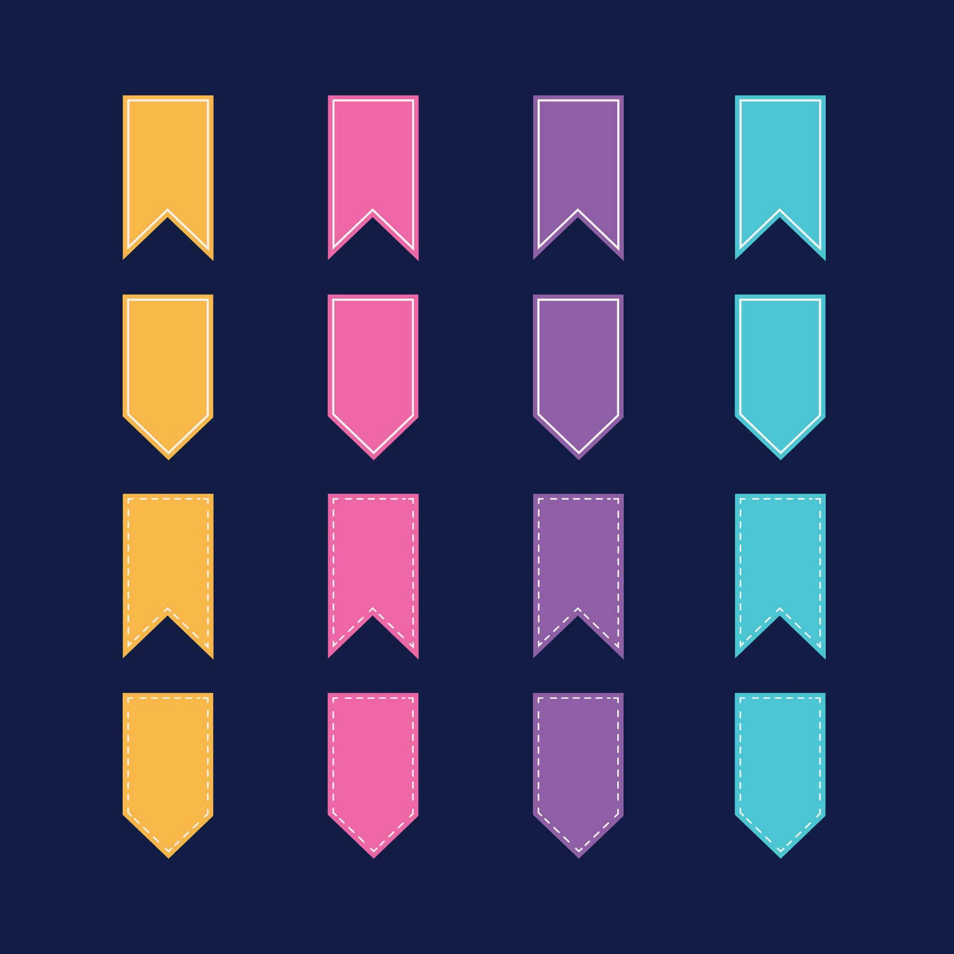 Arrow and badge icon set gradient style Stock Free