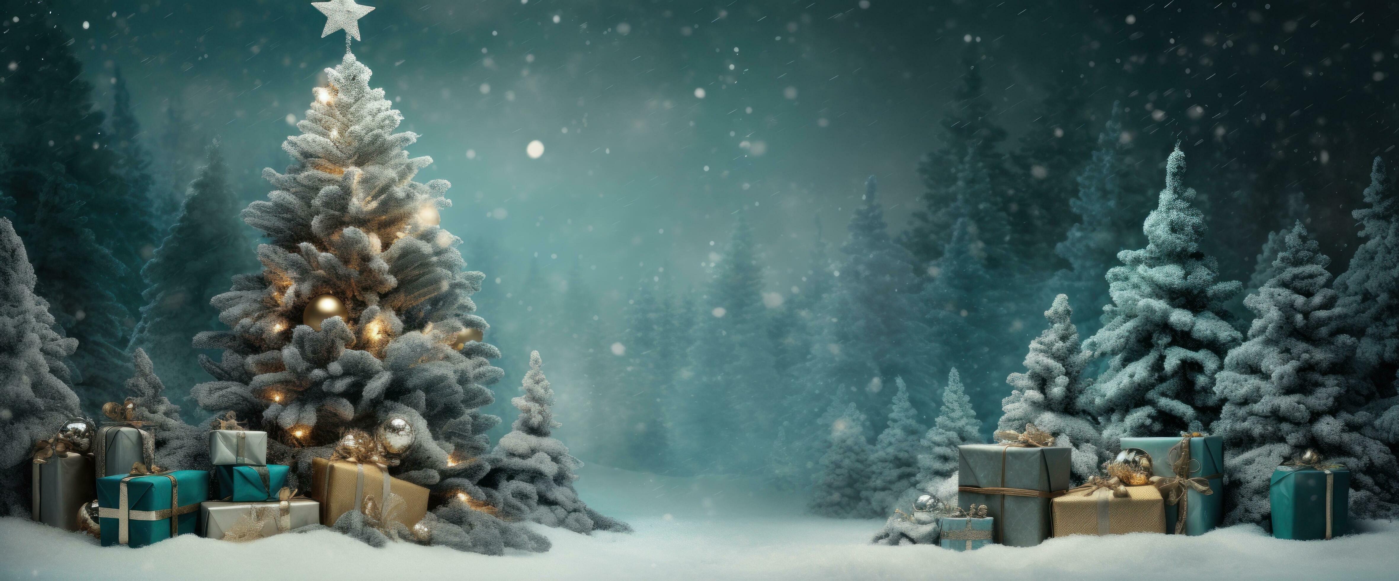 Christmas tree holiday background Stock Free