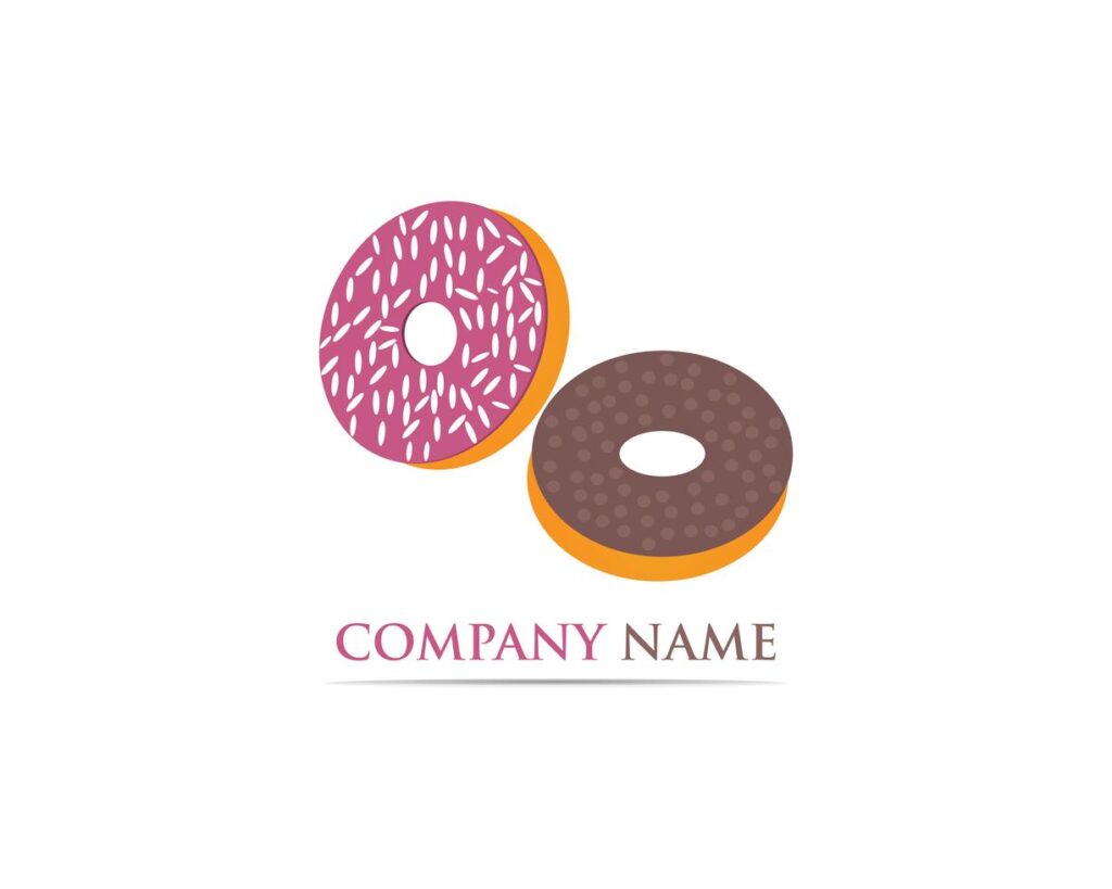 Donuts logo vector template illustration Stock Free