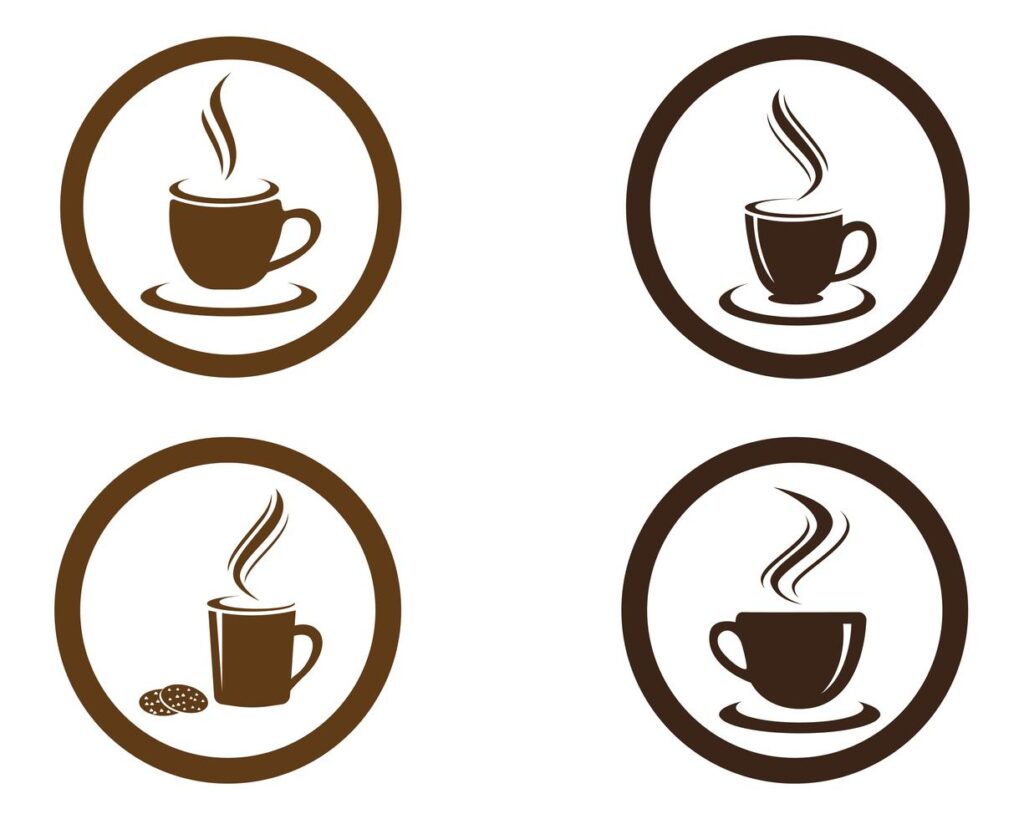 Coffee cup Logo Template vector icon design Stock Free