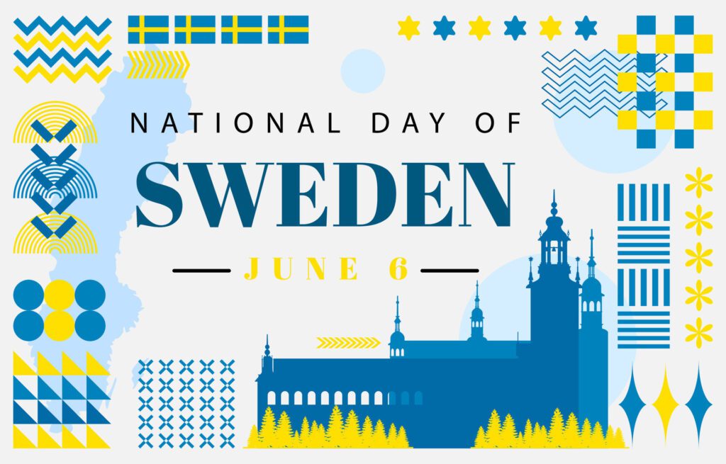 National Day of Sweden Background Free Vector