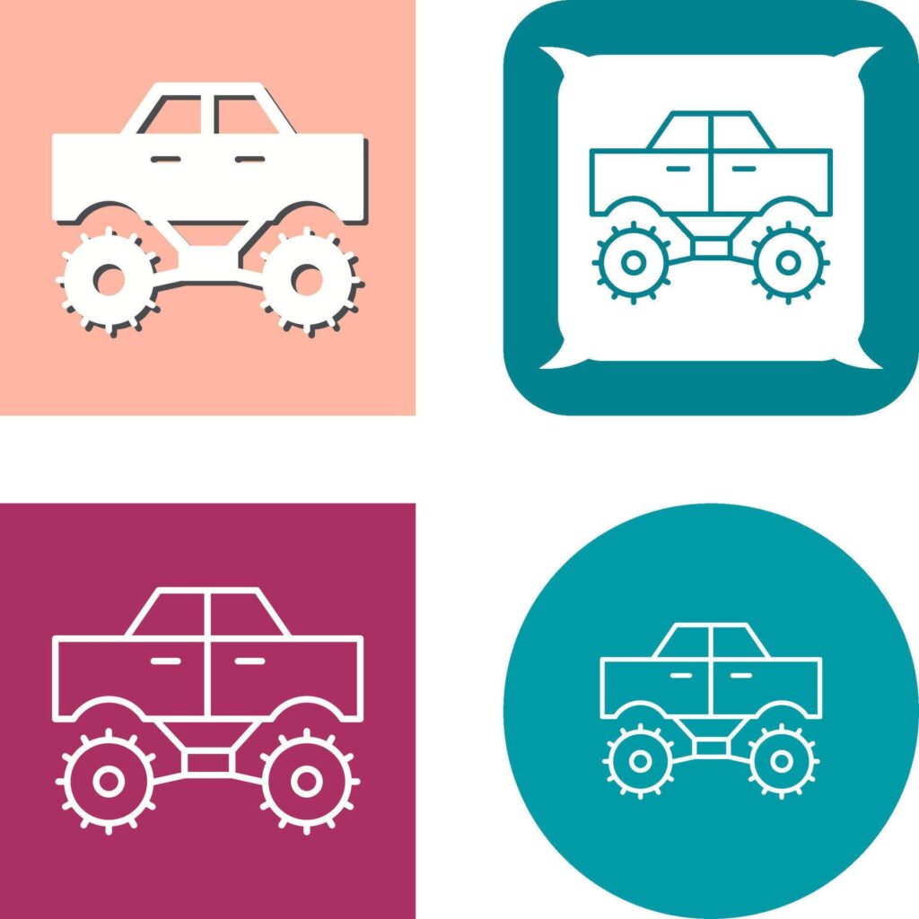 Monster Truck Icon Design Stock Free