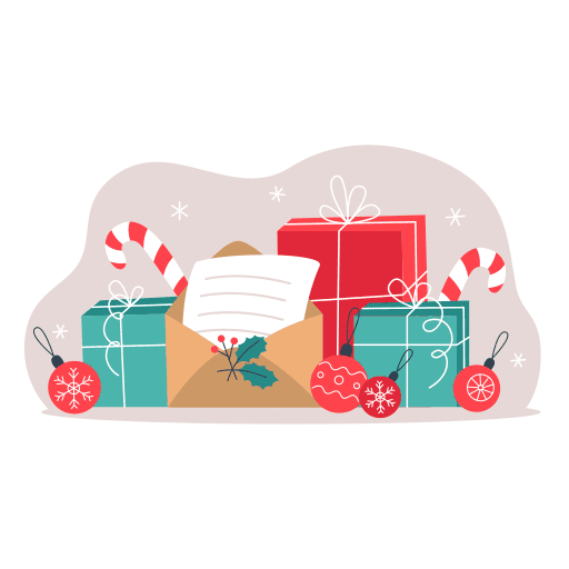 Gifts, christmas, gifting illustration