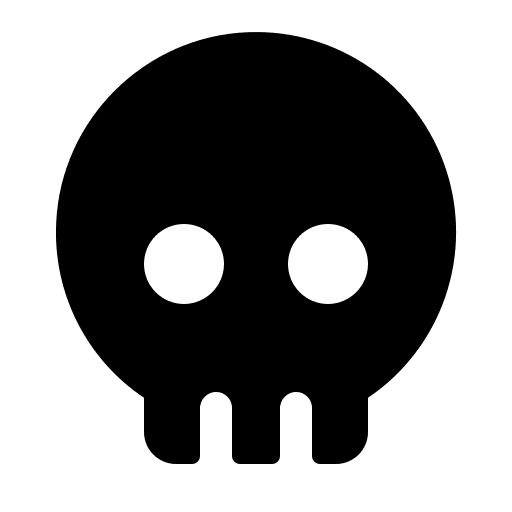 Skull, fill icon