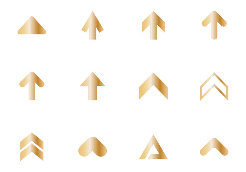 Free Golden Arrow Icon Vector Stock Free and Free SVG