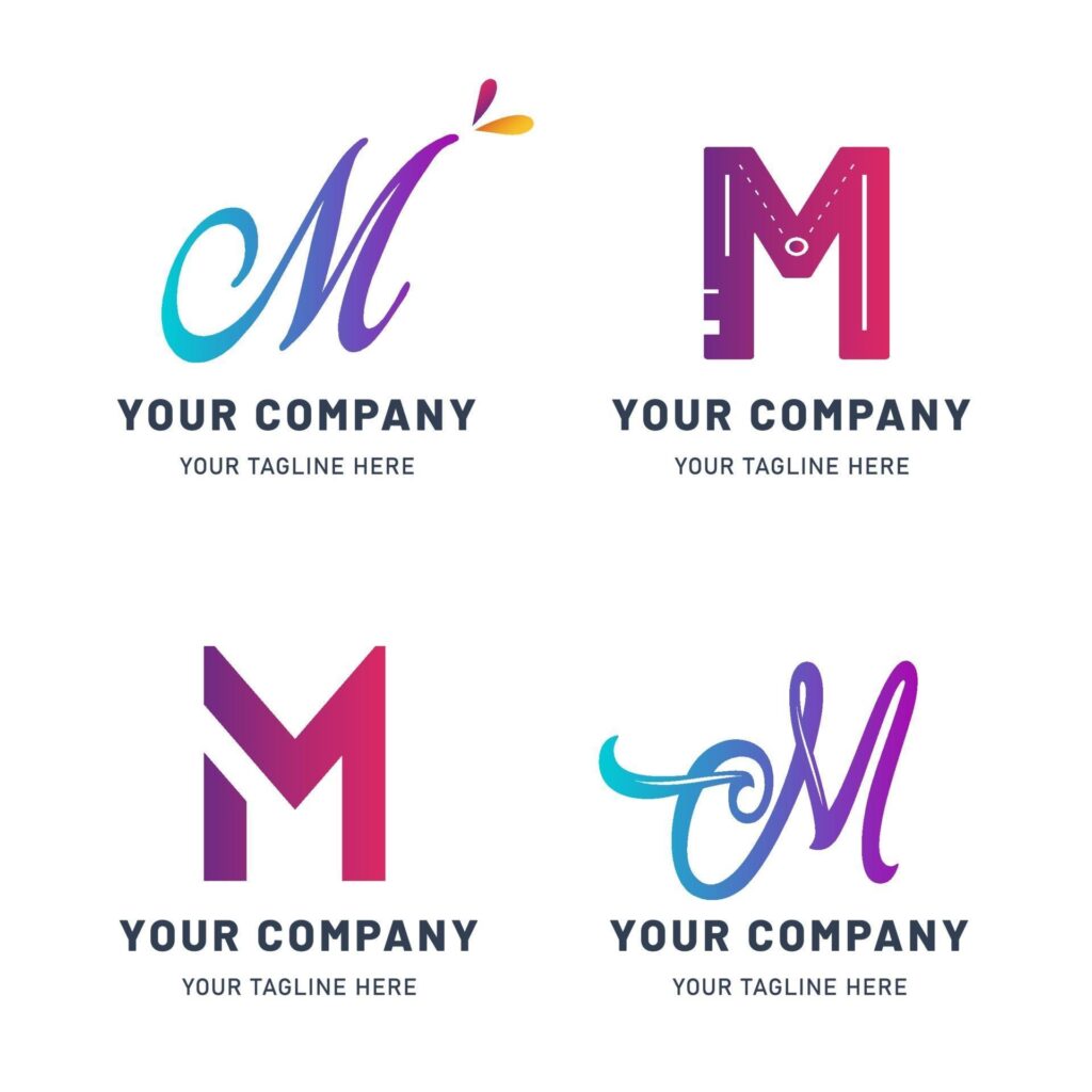 Collection of M Logo Templates Stock Free