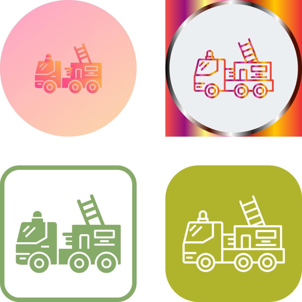 Fire Truck Icon Design Stock Free