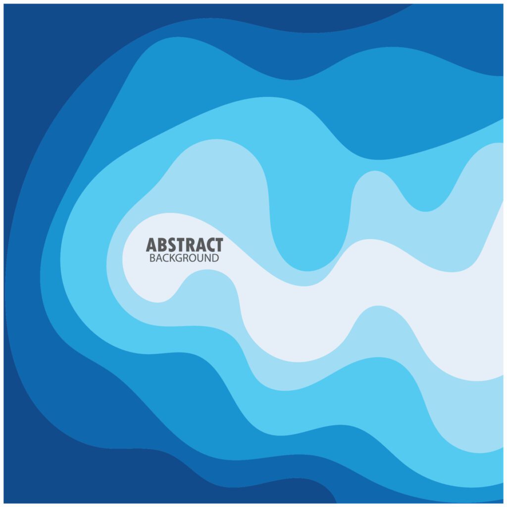 ABSTRACT WAVE BACKGROUND DESIGN WITH BLUE COMBINATION VECTOR Free Vector