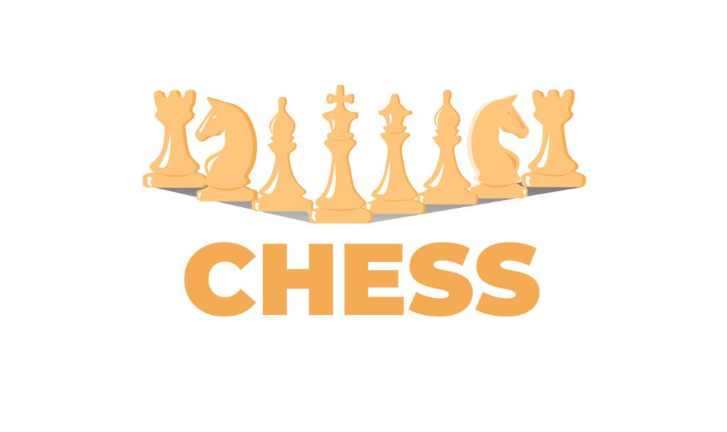 Set of silhouettes chess piece icons on white background Free Vector