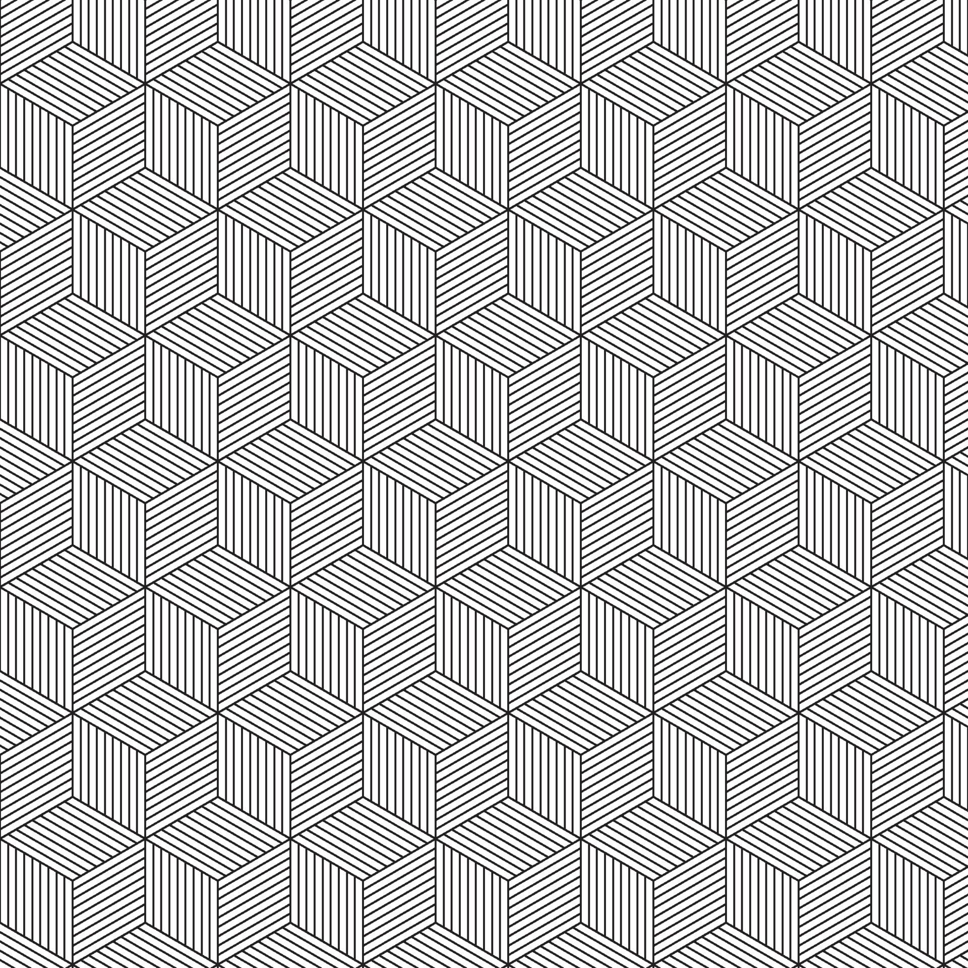 Vector pattern of cube. Cube pattern background. Free Vector