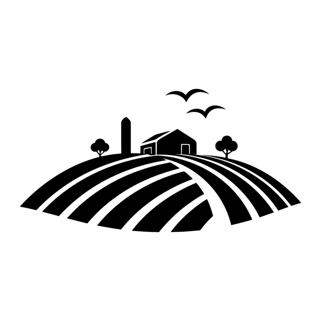 Simple Farm Logo. Vector Illustration Free Vector