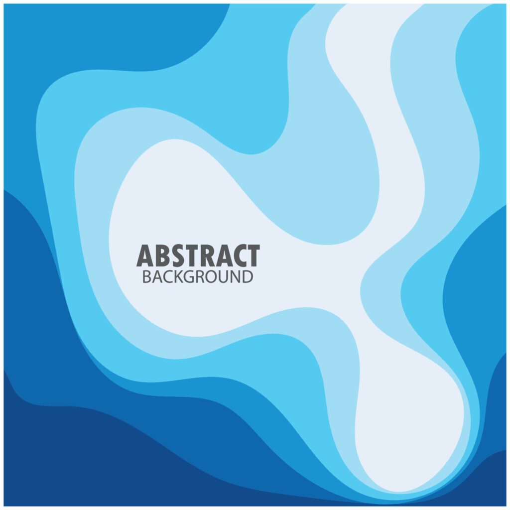 ABSTRACT WAVE BACKGROUND DESIGN WITH BLUE COMBINATION VECTOR Free Vector