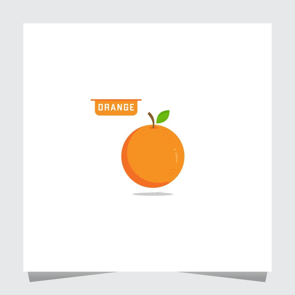 Orange Flat Logo Template. Icon Stock Free and Free SVG