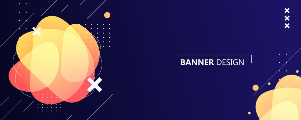 modern banner background. gradation, dark blue, orange and yellow screen, concept banner, business, etc., eps 10 Free Vector