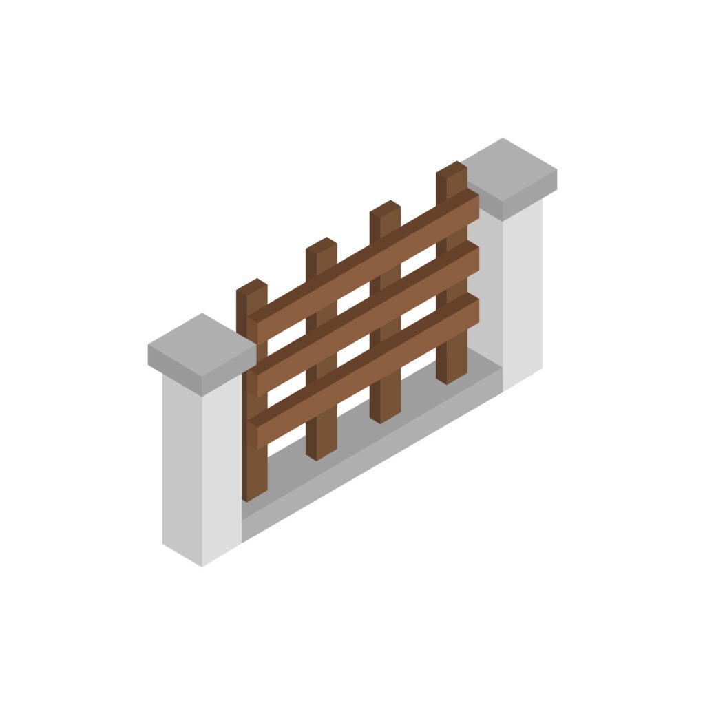 Fence Icon On White Background Free Vector