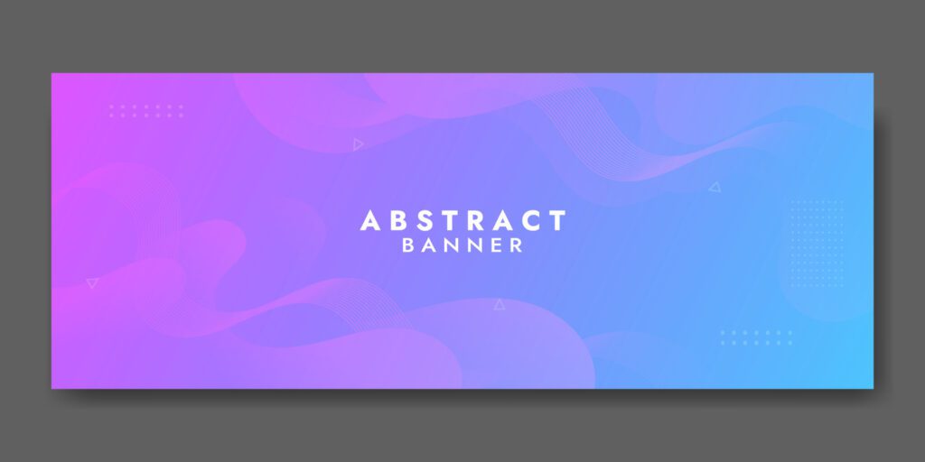 Abstract Purple and Blue Fluid Wave Banner Template Free Vector