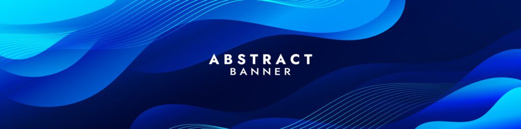 Abstract Blue Fluid Wave Banner Template Free Vector