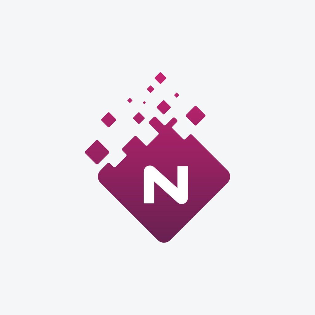 Letter N Logo. N Vector Letter Design with square. Stock Free and Free SVG