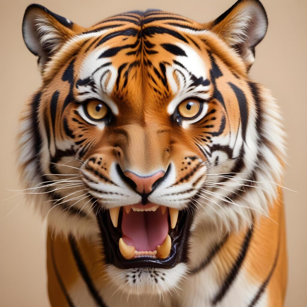 Tiger on plain background Stock Free