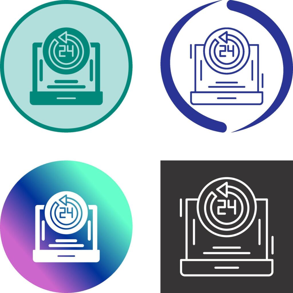 24h Support Icon Design Stock Free