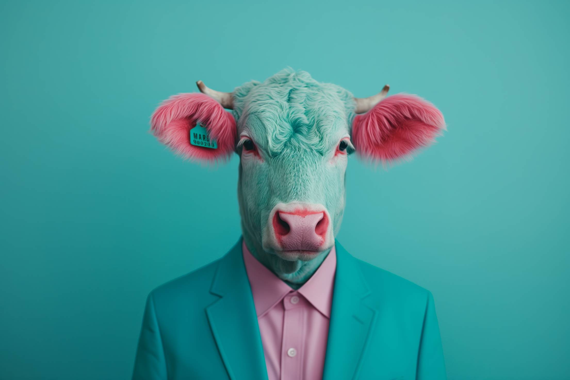 Cow in a Suit Stock Free