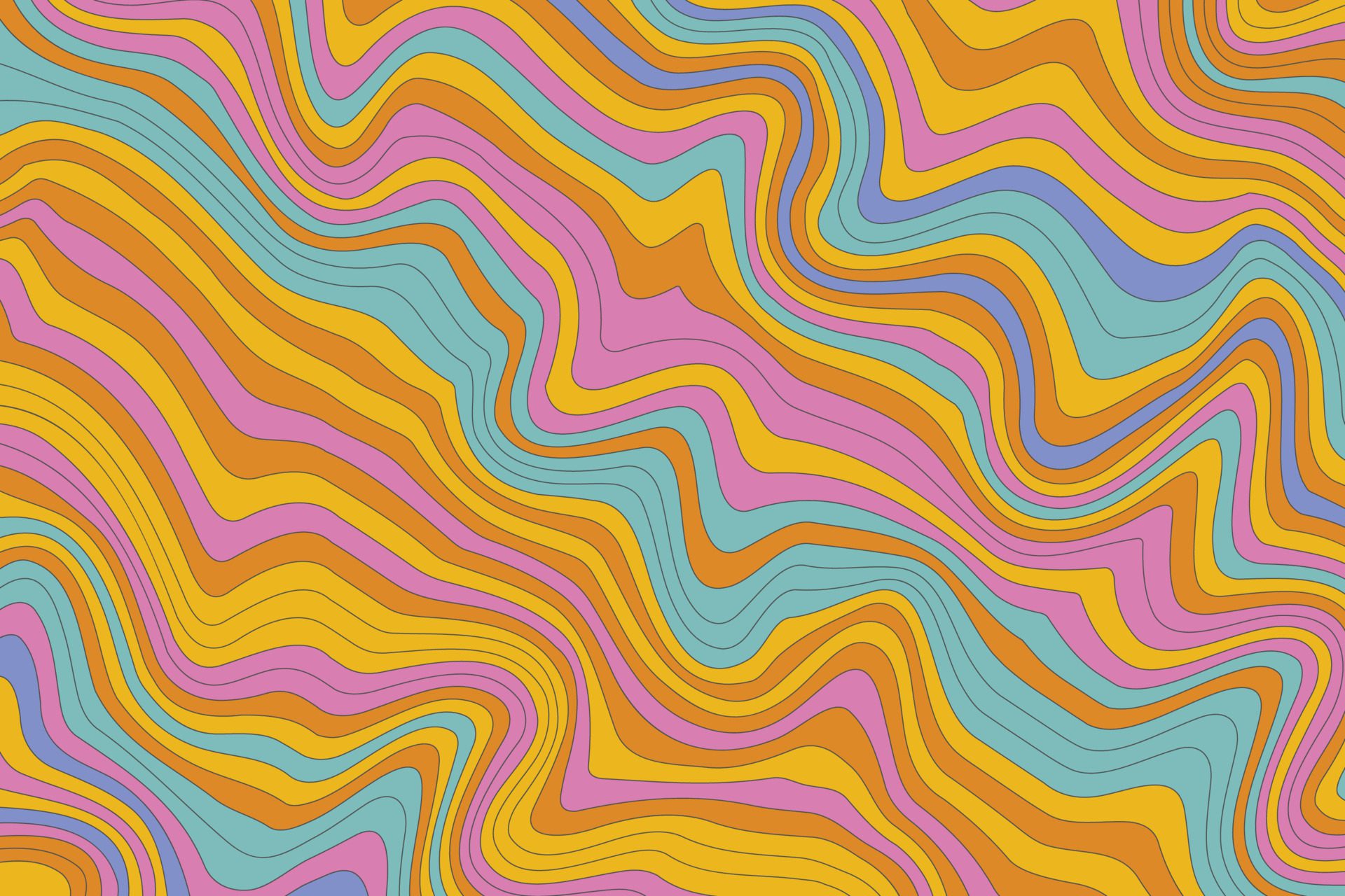 Abstract psychedelic groovy background. Abstract background. Free Vector