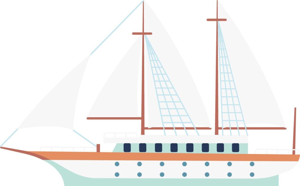 Ship icon silhouette illustration cruise yacht ship Stock Free