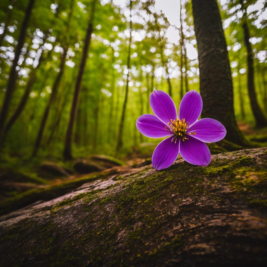 Lone purple flower in by @ai_generated