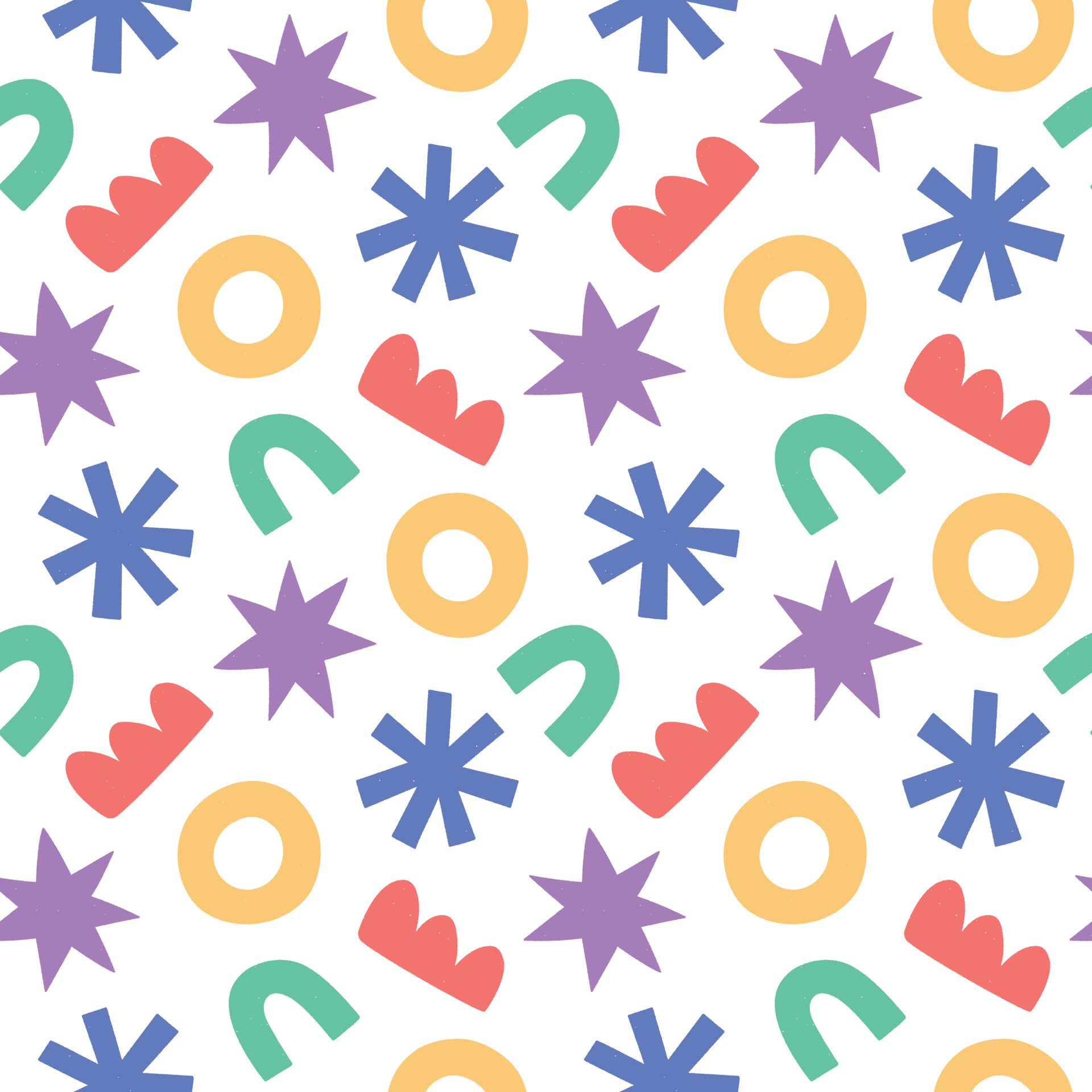 Colorful pattern with abstract shapes Free Vector