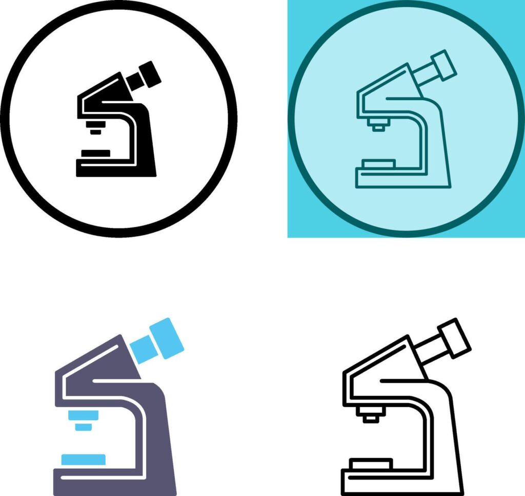 Microscope Icon Design Stock Free