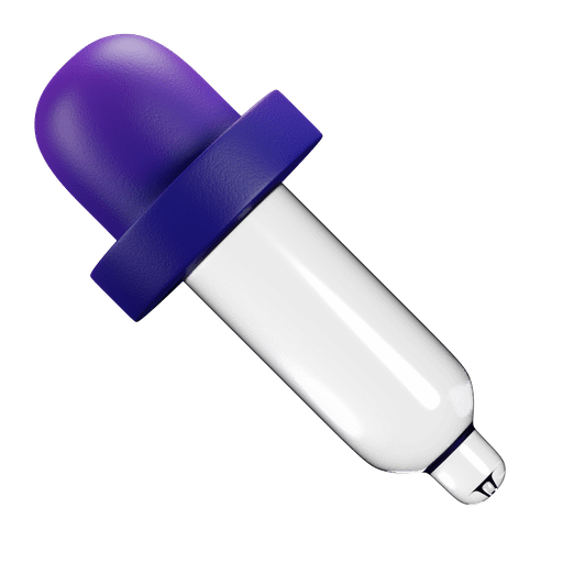 Eyedropper, pipette, dropper 3D illustration