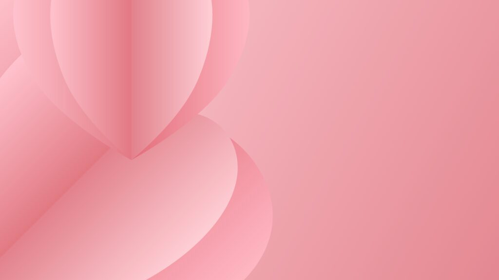 pink background with heart for valentine’s day Free Vector