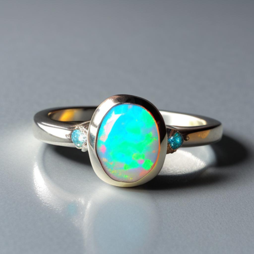 Opal gemstone with modern by @ai_generated