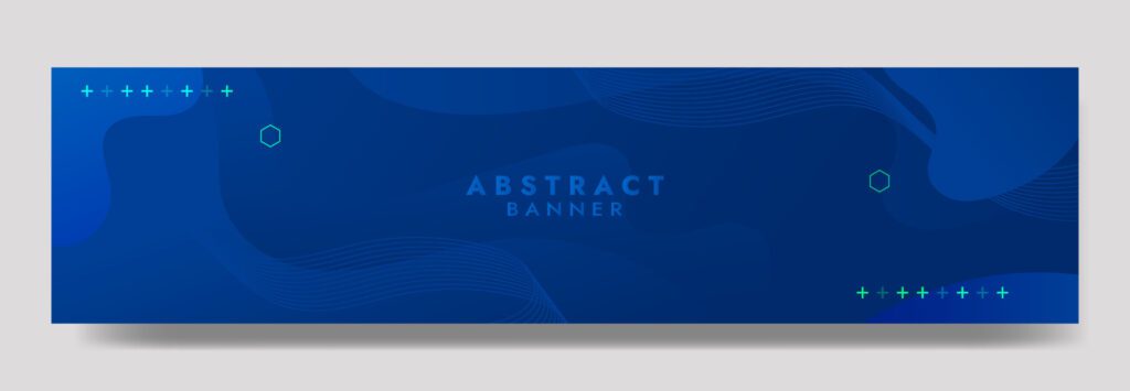 Abstract Blue Fluid Wave Banner Template Free Vector