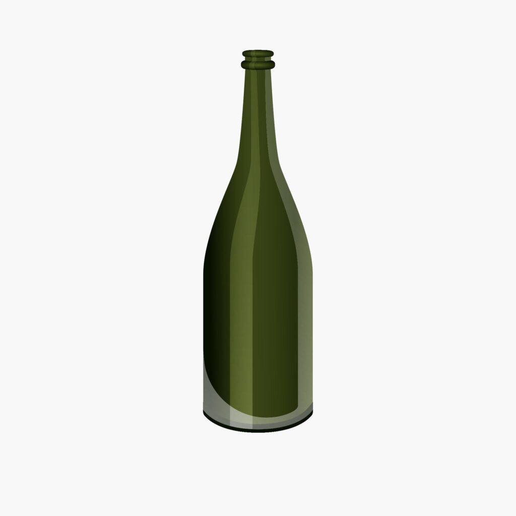 
									Glass bottle on white background Free Vector