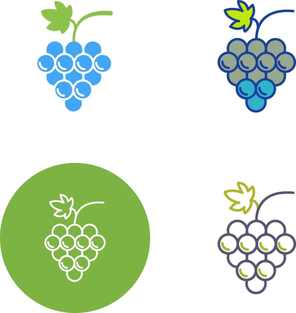 Grapes Icon Design Stock Free